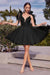 Spaghetti Straps V-neck Short Homecoming Dress Aline Sleeveless Cocktail Dress