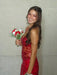 Spaghetti Straps V-Neck Beaded Prom Dress Long