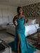 Sparkly Strapless Mermaid Sequined Prom Dress with Slit