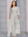 Floor-Length Square Neck Chiffon Mother of the Bride Pantsuit with Jacket & Side Split