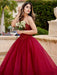 Ball Gown Tulle Applique Sweetheart Sleeveless Floor-Length Dresses - Prom Dresses