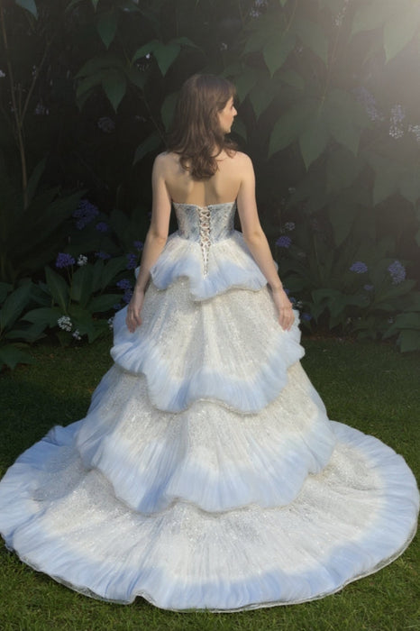 Strapless Ball Gown Prom Dress with Beadings Puffy Sequins Evening Dress - Same As Photo - Prom Dresses