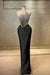 Strapless Beadings Prom Dress Mermaid Evening Gown Sleeveless Black
