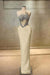 Strapless Beadings Prom Dress Mermaid Evening Gown Sleeveless Light Yellow