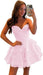 Strapless Corset Short Homecoming Dresses Sweetheart Tiered Ruffle Graduation Party Dress