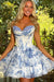 Strapless Corset Short Homecoming Dresses Sweetheart Tiered Ruffle Graduation Party Dress