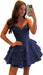 Strapless Corset Short Homecoming Dresses Sweetheart Tiered Ruffle Graduation Party Dress
