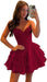Strapless Corset Short Homecoming Dresses Sweetheart Tiered Ruffle Graduation Party Dress