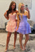 Strapless Corset Short Homecoming Dresses Sweetheart Tiered Ruffle Graduation Party Dress