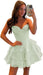 Strapless Corset Short Homecoming Dresses Sweetheart Tiered Ruffle Graduation Party Dress