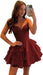 Strapless Corset Short Homecoming Dresses Sweetheart Tiered Ruffle Graduation Party Dress