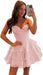 Strapless Corset Short Homecoming Dresses Sweetheart Tiered Ruffle Graduation Party Dress
