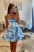 Strapless Corset Short Homecoming Dresses Sweetheart Tiered Ruffle Graduation Party Dress
