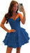 Strapless Corset Short Homecoming Dresses Sweetheart Tiered Ruffle Graduation Party Dress
