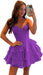 Strapless Corset Short Homecoming Dresses Sweetheart Tiered Ruffle Graduation Party Dress