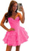 Strapless Corset Short Homecoming Dresses Sweetheart Tiered Ruffle Graduation Party Dress