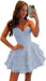Strapless Corset Short Homecoming Dresses Sweetheart Tiered Ruffle Graduation Party Dress