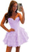 Strapless Corset Short Homecoming Dresses Sweetheart Tiered Ruffle Graduation Party Dress