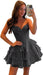 Strapless Corset Short Homecoming Dresses Sweetheart Tiered Ruffle Graduation Party Dress