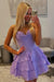 Strapless Corset Short Homecoming Dresses Sweetheart Tiered Ruffle Graduation Party Dress