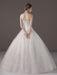 Princess Ball Gown Wedding Dresses Strapless Lace Applique Beaded Ivory Maxi Bridal Dress
