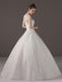 Princess Ball Gown Wedding Dresses Strapless Lace Applique Beaded Ivory Maxi Bridal Dress