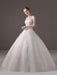 Princess Ball Gown Wedding Dresses Strapless Lace Applique Beaded Ivory Maxi Bridal Dress