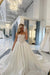 Elegant Strapless Satin Princess Wedding Dress Beadings Corset Bridal Gown with Lace