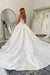 Elegant Strapless Satin Princess Wedding Dress Beadings Corset Bridal Gown with Lace