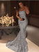 Strapless Sequins Mermaid Evening Dress