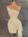 Strapless Sequins Sheath Prom Dress Tight Homecoming Dress Daffodil
