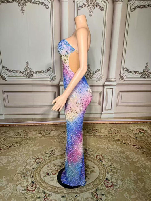 Strapless Sweetheart Rhinestone Sheath Prom Dress