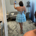 Strapless Tiered Ruffle Short Homecoming Dress with Pearls