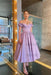 Lavender Off-Shoulder Prom Dress