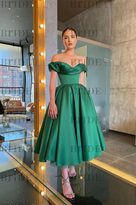 Jade Off-Shoulder Prom Dress