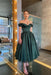 Dark Green Off-Shoulder Prom Dress