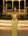 Stunning Off-the-Shoulder Mermaid Prom Dress with Sequins Yellow