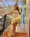 Charming One Shoulder Sequins Prom Dress Mermaid with Split