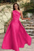 Stylish One-Shoulder Satin Ruched A-Line Prom Dress Long Evening Gown - Prom Dress