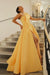 Stylish Strapless Satin Ruched A Line Prom Dresses with Slit