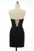 Black Lace Sweetheart Tight Short Homecoming Dress