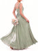 Women's Chiffon Bridesmaid Dresses Long Evening Formal Gown with Slit