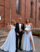 Women's Chiffon Bridesmaid Dresses Long Evening Formal Gown with Slit