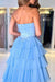 Sweetheart Corset Prom Dress Aline High Split Beadings Evening Dress with Bow - Prom Dress