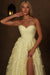 Sweetheart Lace Aline Prom Dress Sleeveless Satin Evening Dress with Front Split
