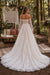 Sweetheart Lace Long Sleeve Tulle A-Line Bridal Gown with High Slit