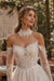 Sweetheart Lace Long Sleeve Tulle A-Line Bridal Gown with High Slit