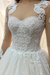 Sweetheart Lace Wedding Dress with Long Sleeves Tulle Appliques A Line Bridal Gown
