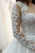 Sweetheart Lace Wedding Dress with Long Sleeves Tulle Appliques A Line Bridal Gown