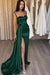 Sweetheart Mermaid Evening Dress Satin With Split - Prom Dresses